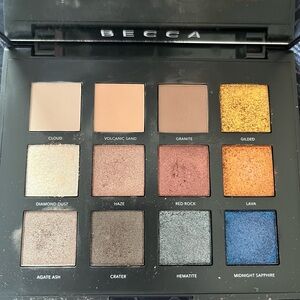 Becca volcano, goddess eyeshadow, palette lightly used.